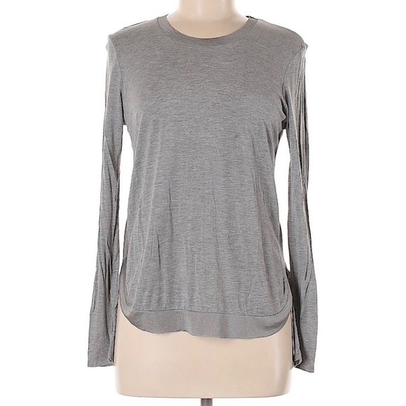 Zara Tops - Zara W&B Size Med. Gray Crew Neckline Long Sleeve